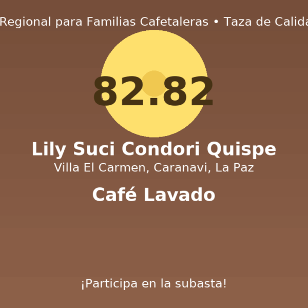 Lily Suci Condori Quispe – Villa El Carmen, Caranavi, La Paz – 82.82 pts