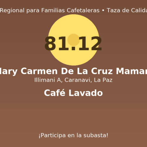 Mary Carmen De La Cruz Mamani – Illimani A, Caranavi, La Paz – 81.12 pts