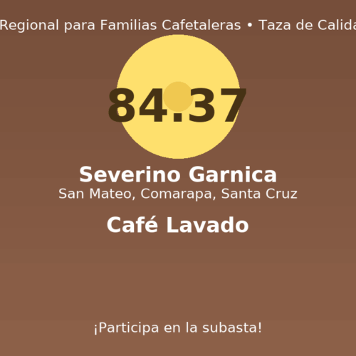 Severino Garnica – San Mateo, Comarapa, Santa Cruz – 84.37 pts